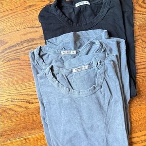 Buck Mason Black and Gray T-Shirt Trio